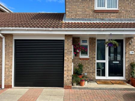 Black roller garage door